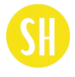 Initials 'SH' written in white over a yellow circle indicating the Snapchathelper.com Logo